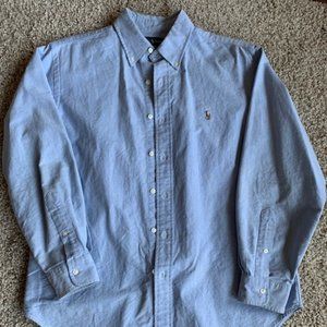 Blue Oxford Ralph Lauren button down shirt